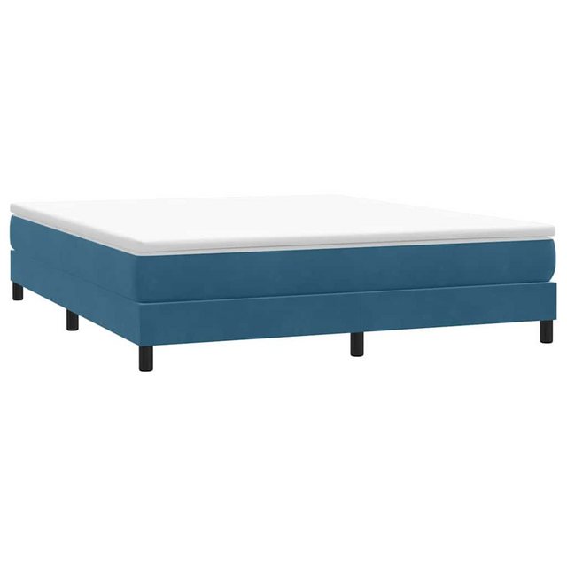 vidaXL Boxspringbett, Boxspringbett ohne Matratze Dunkelblau 180x210 cm Sam günstig online kaufen