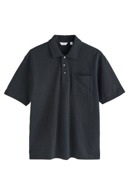 Next Poloshirt Schweres Poloshirt mit Knopfleiste 100 % Baumwolle (1-tlg) günstig online kaufen