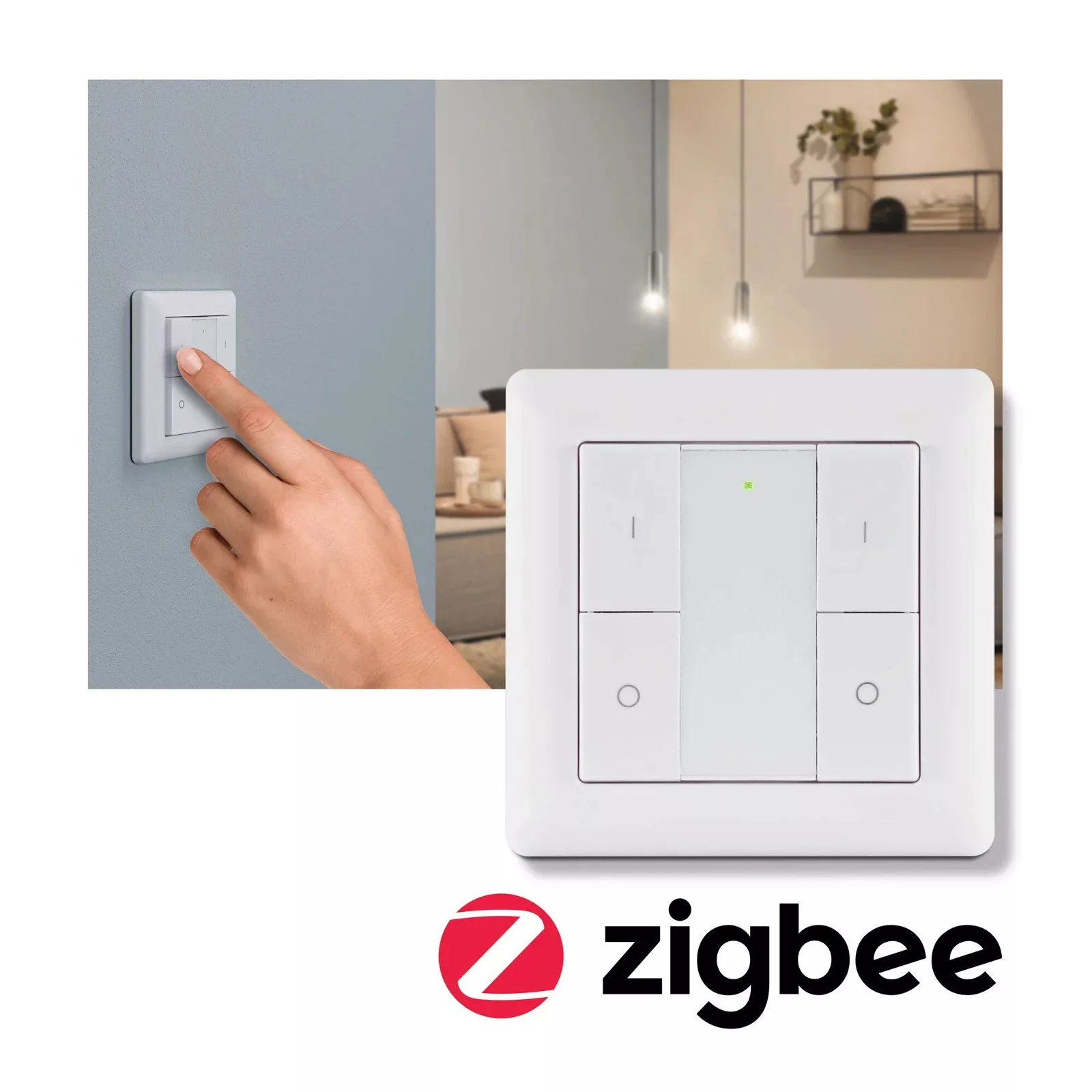 Paulmann Wandschalter ZigBee 2-fach On/Off/Dimmer günstig online kaufen