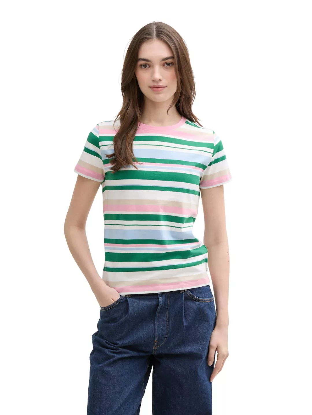 TOM TAILOR Denim T-Shirt geringelt günstig online kaufen