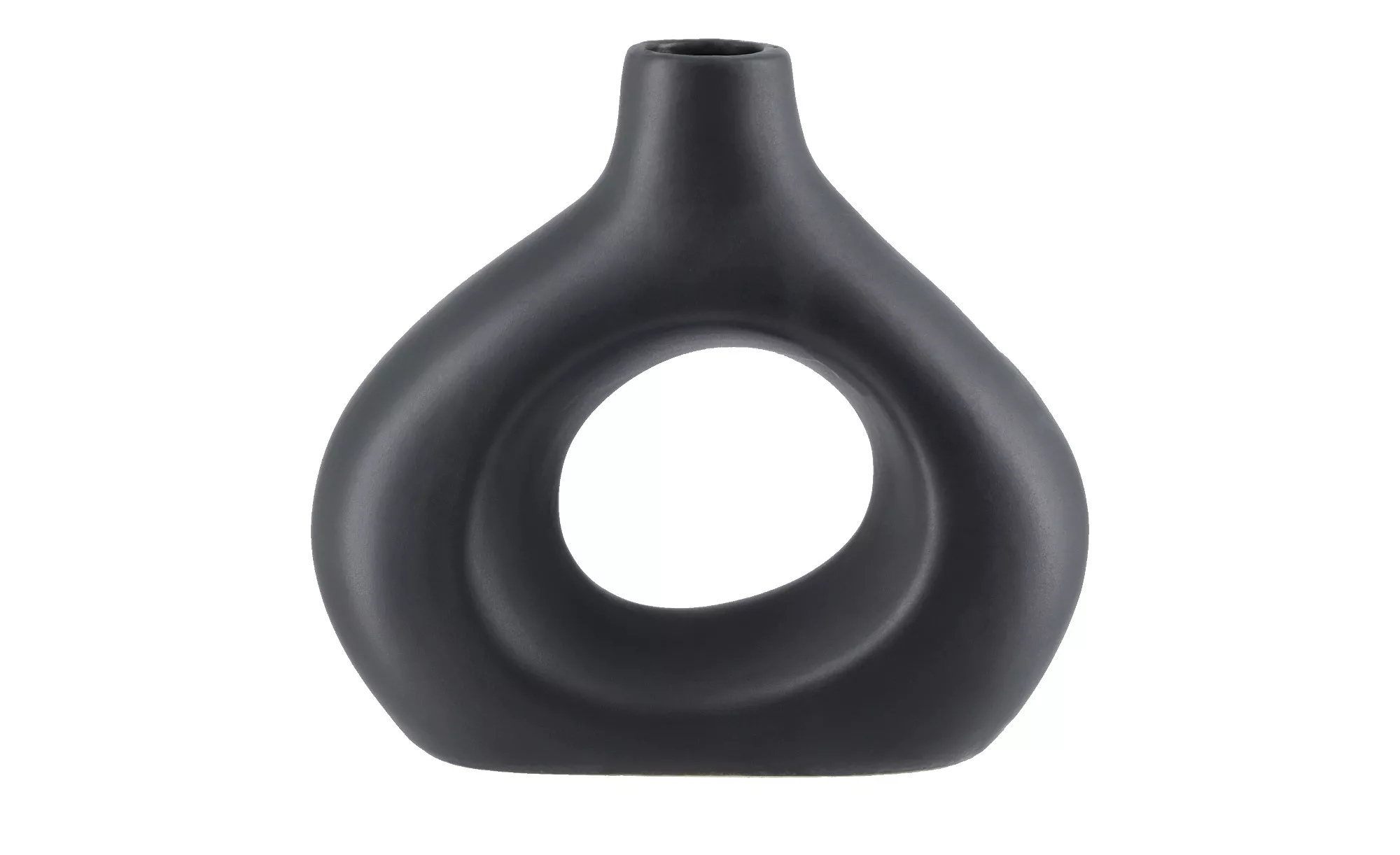 Vase   ¦ schwarz ¦ Porzellan ¦ Maße (cm): B: 15 H: 14 T: 5.5 Accessoires > günstig online kaufen