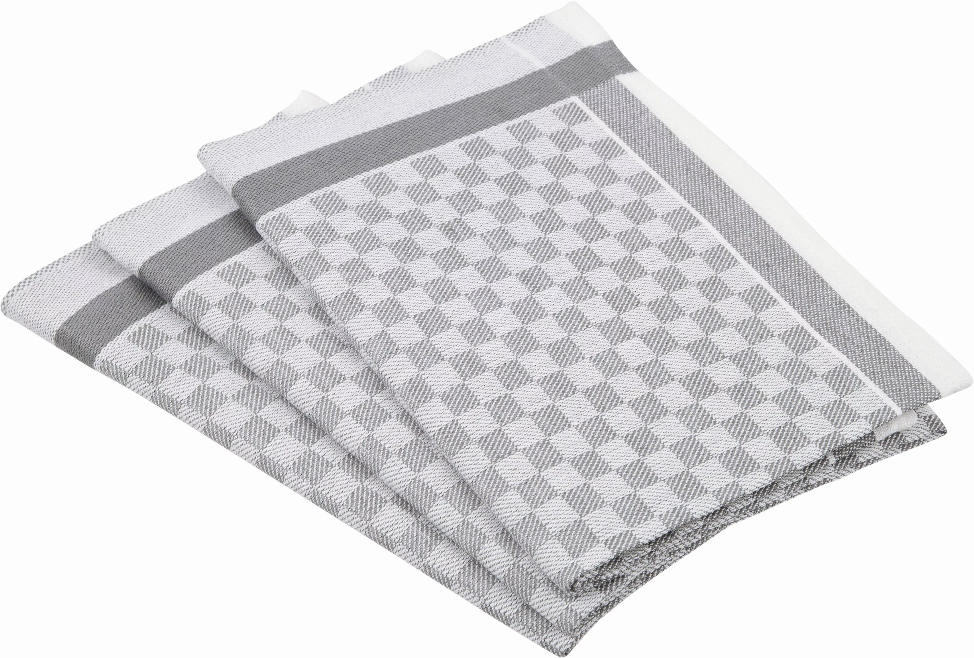 ROSS Geschirrtuch Exclusiv, (Set, 3-tlg), Karofond, günstig online kaufen