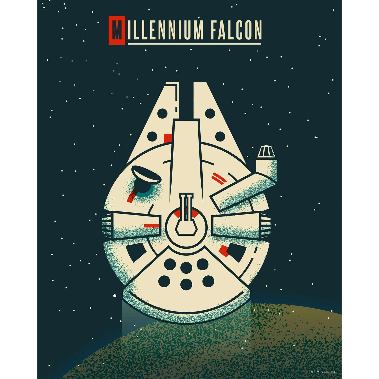 Disney Poster Star Wars Millennium Falken Dunkelblau 40 cm x 50 cm 612856 günstig online kaufen