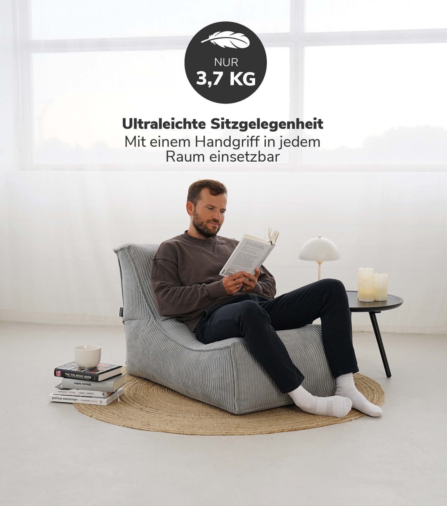mokebo Sitzsack Der Gelassene (aus Cordstoff), günstig online kaufen