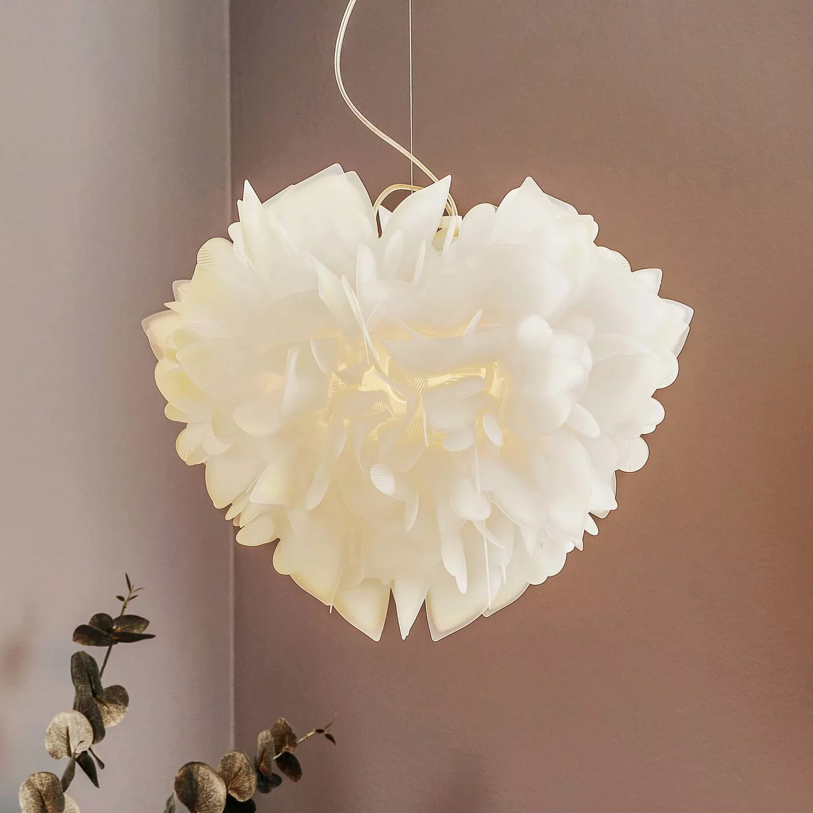 Slamp Veli Foliage Hängelampe weiß-transp. Ø 45cm günstig online kaufen