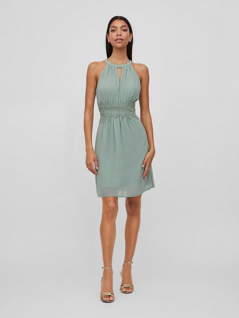 Vila Shirtkleid Lockeres Sommer Dress Stickerei Kleid mit Neckholder (mini) günstig online kaufen