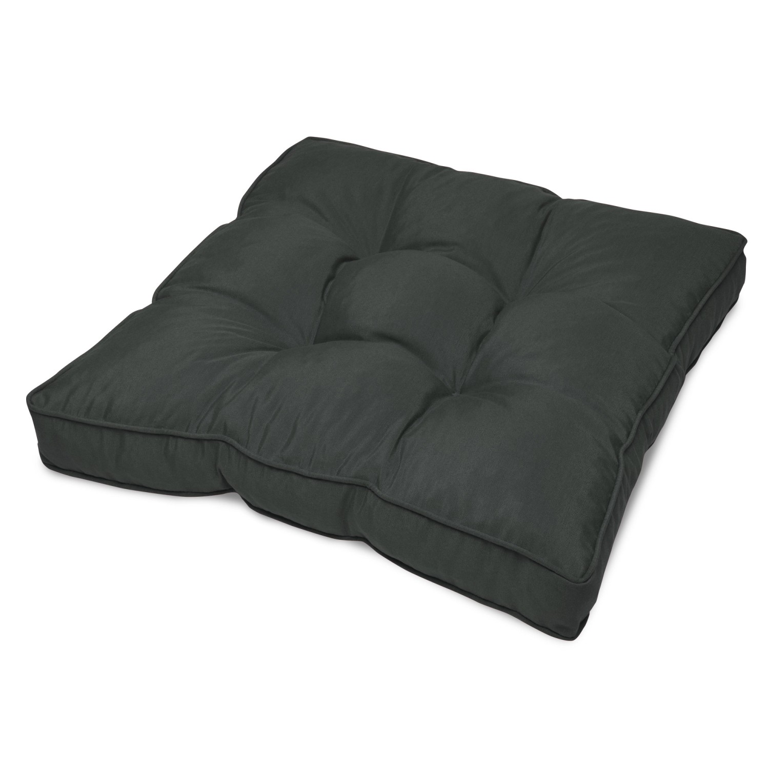 Beautissu Flair Loungekissen Outdoor Sitz 50x50x10cm Graphitgrau günstig online kaufen