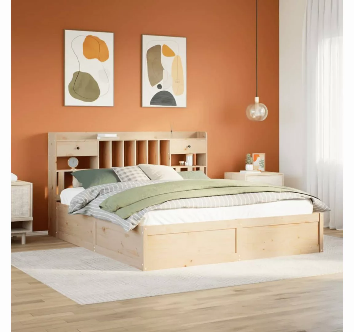 vidaXL Bett, Massivholzbett ohne Matratze 180x200 Kiefernholz günstig online kaufen