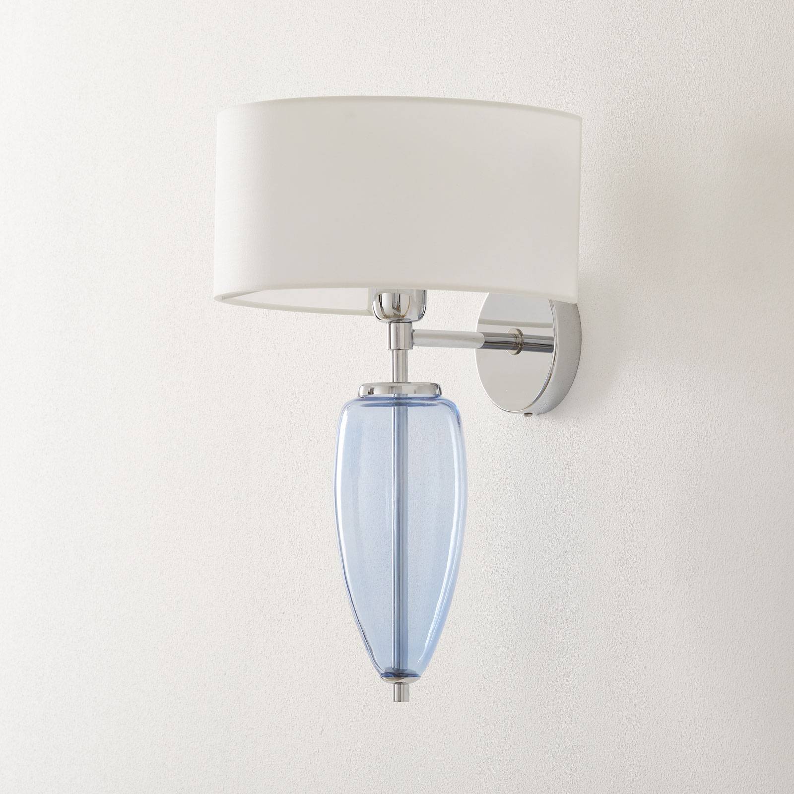 Wandlampe Show Ogiva mit Glaselement blau günstig online kaufen