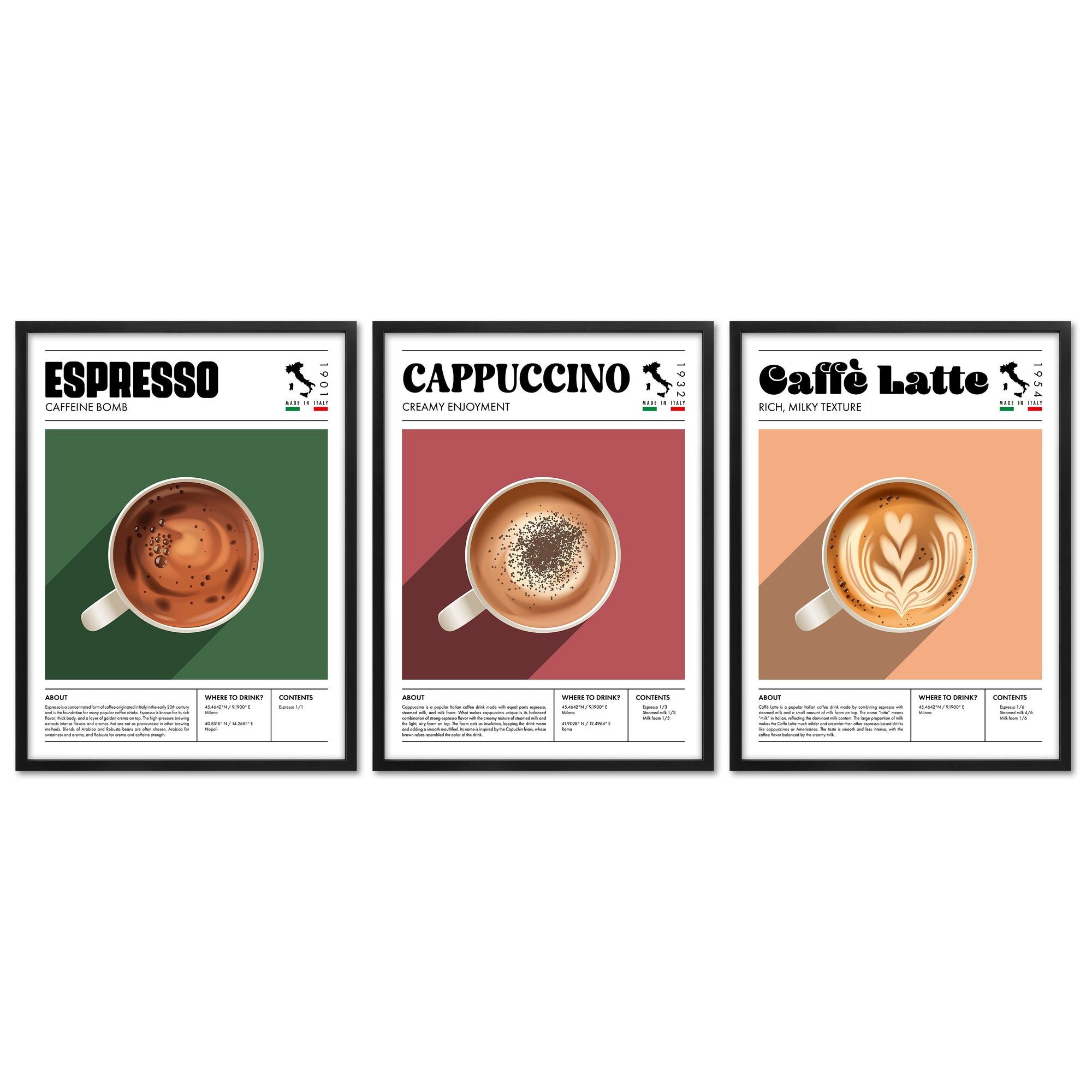 ARTFAVES Bilder-Collage Poster Set - Coffee günstig online kaufen