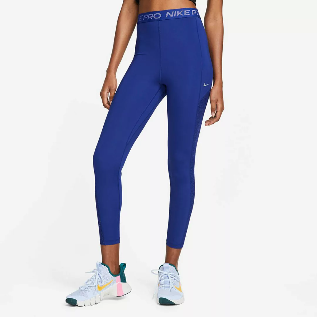Nike Pro Dri Fit High-rise 7/8 Leggings M Deep Royal Blue / Particle Grey günstig online kaufen