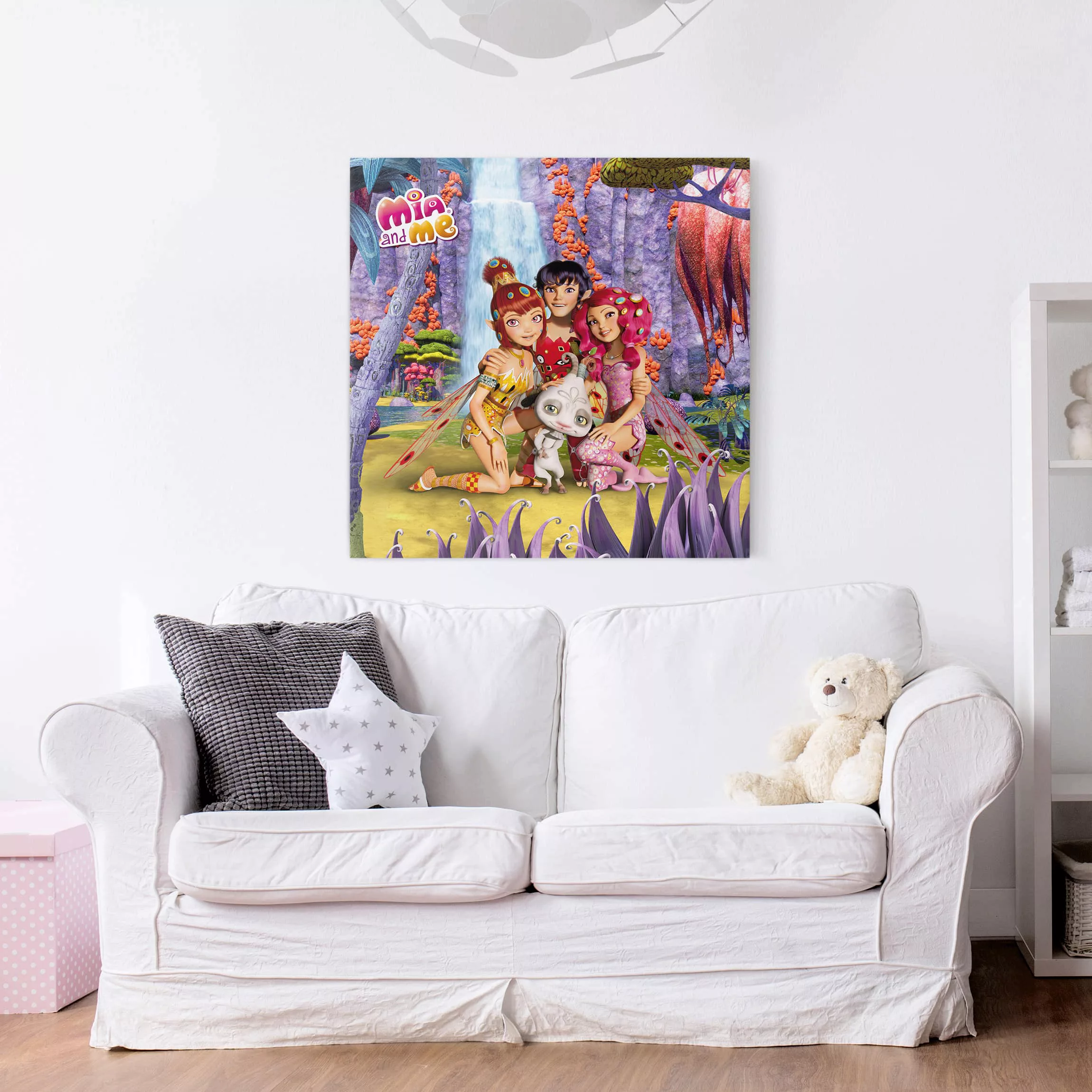 Leinwandbild Kinderzimmer - Quadrat Mia and me - Mia und Freunde günstig online kaufen
