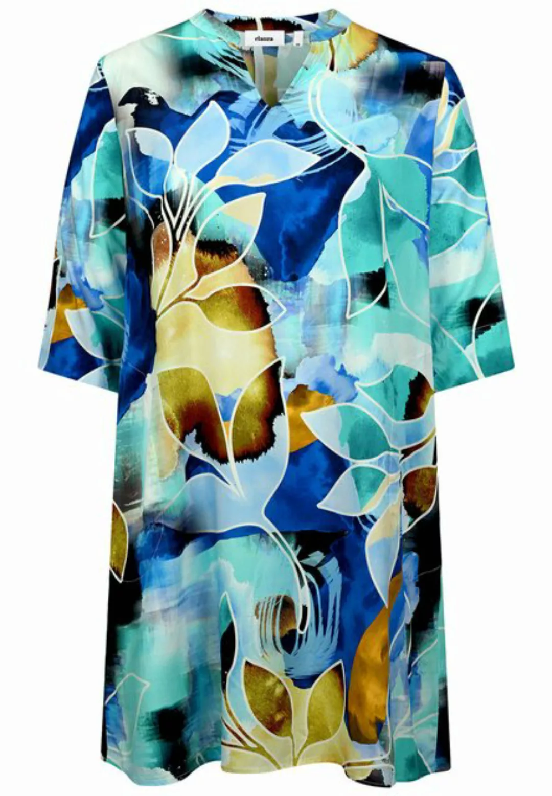 elanza Midikleid Dress Print Leaves - 10/blue (1-tlg) günstig online kaufen
