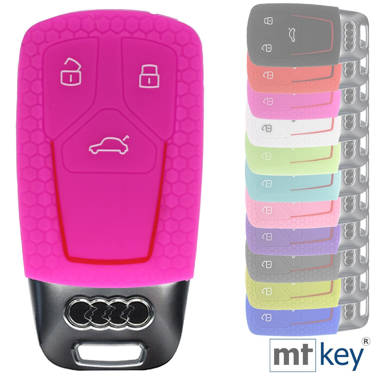 mt-key Schlüsseltasche Autoschlüssel Softcase Silikon Schutzhülle günstig online kaufen