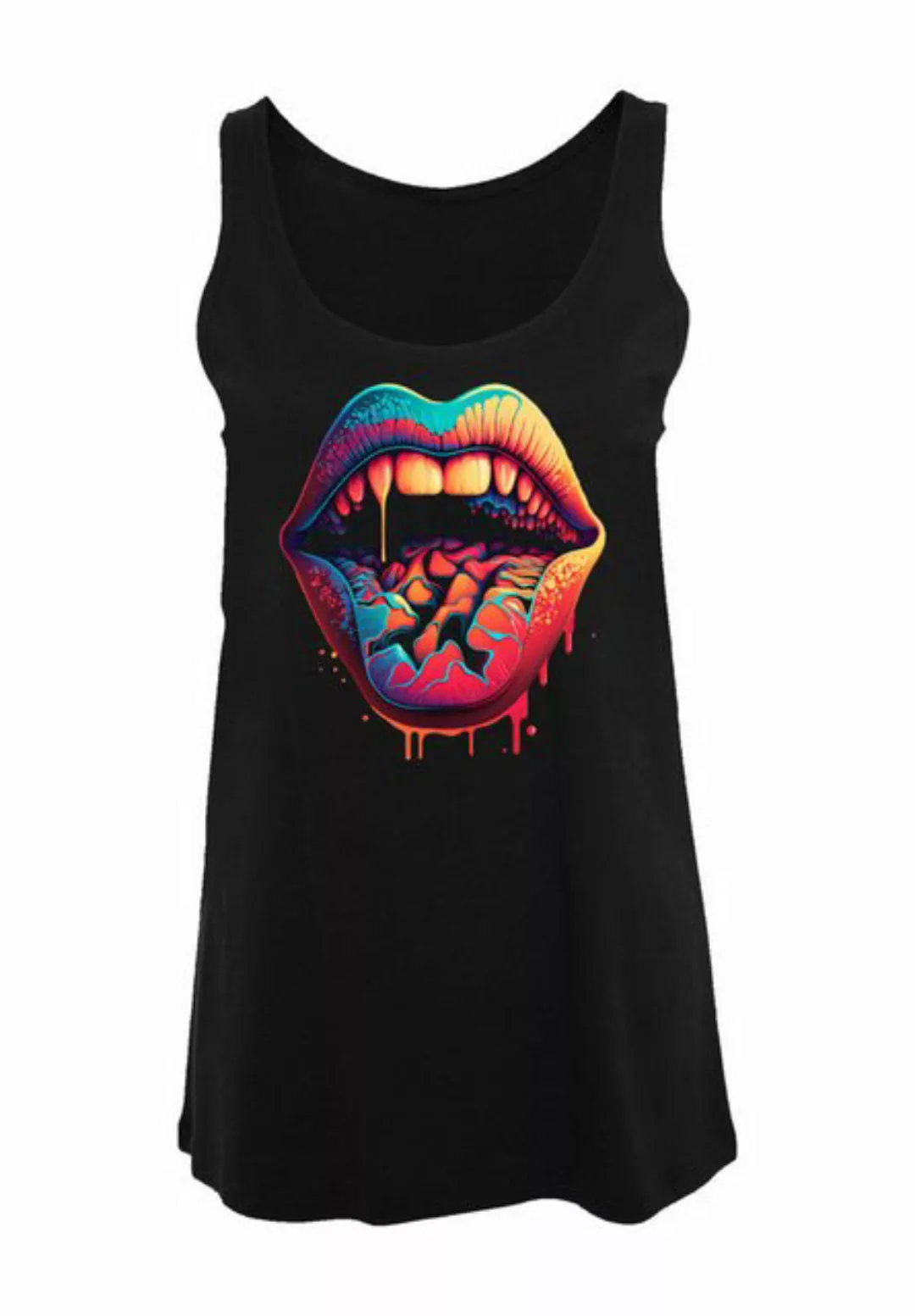 F4NT4STIC T-Shirt Drooling Lips Print günstig online kaufen