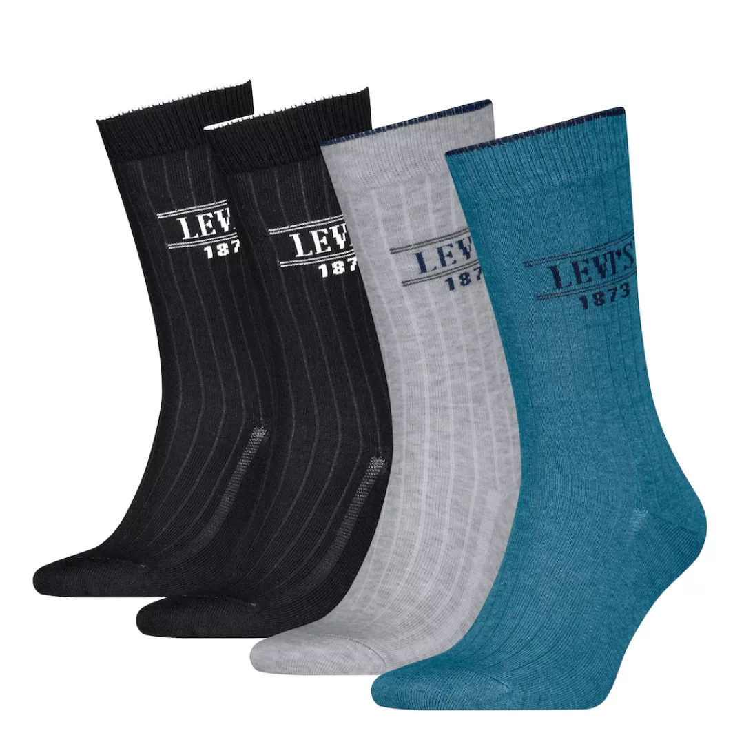 Levis Socken "LEVIS REG CUT RIB LOGO 4P ECOM", (4 Paar) günstig online kaufen