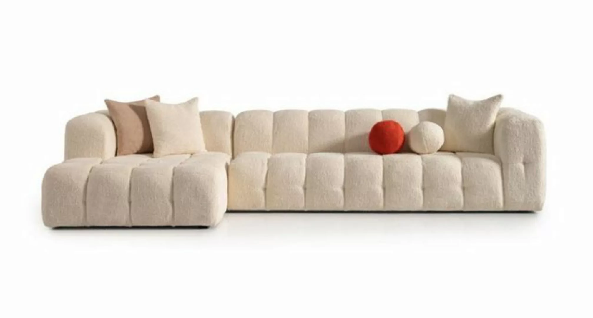 JVmoebel Ecksofa Moderne Ecksofa Polstersofa Luxus Sofa Relax Weiß Sofas, 1 günstig online kaufen