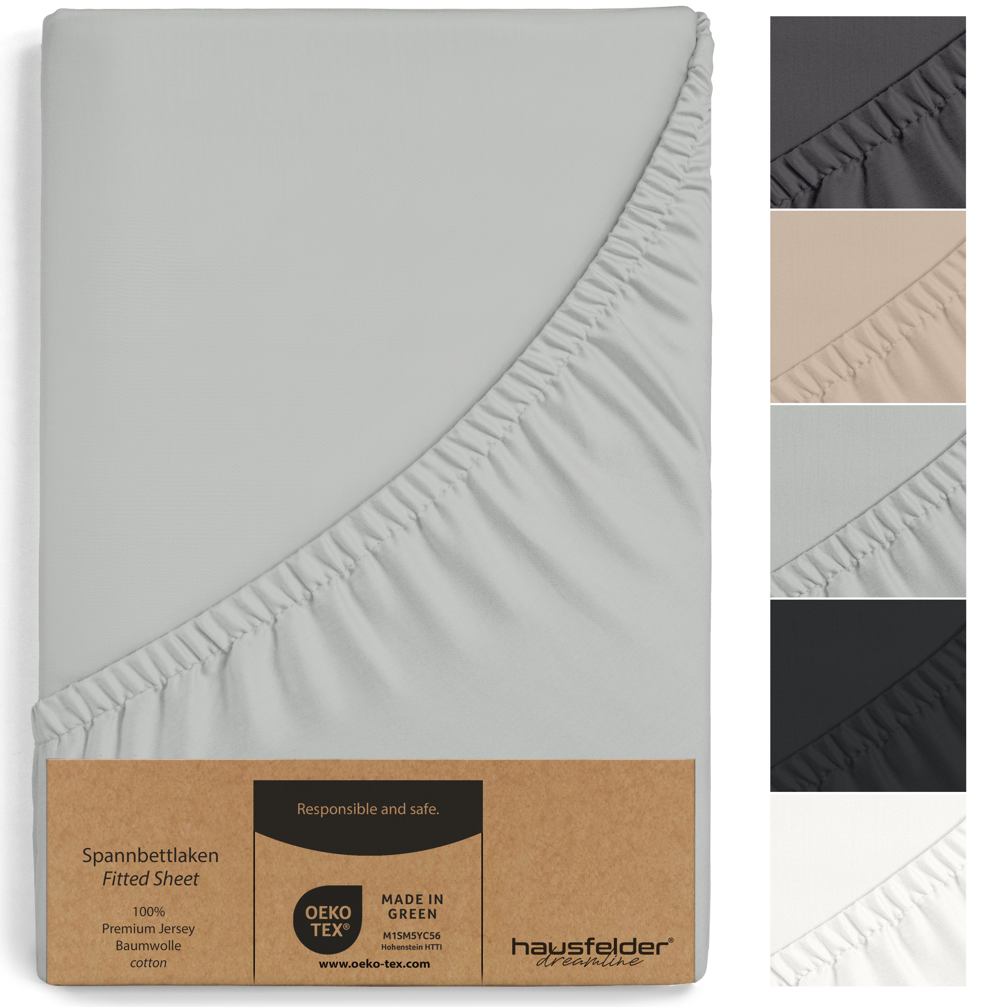 Hausfelder Spannbettlaken 2er Set Spannbettlaken Topper, günstig online kaufen