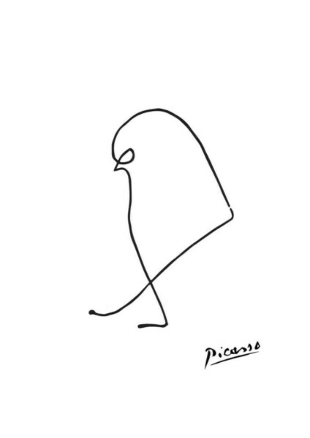 Poster / Leinwandbild - Picasso Spatz günstig online kaufen