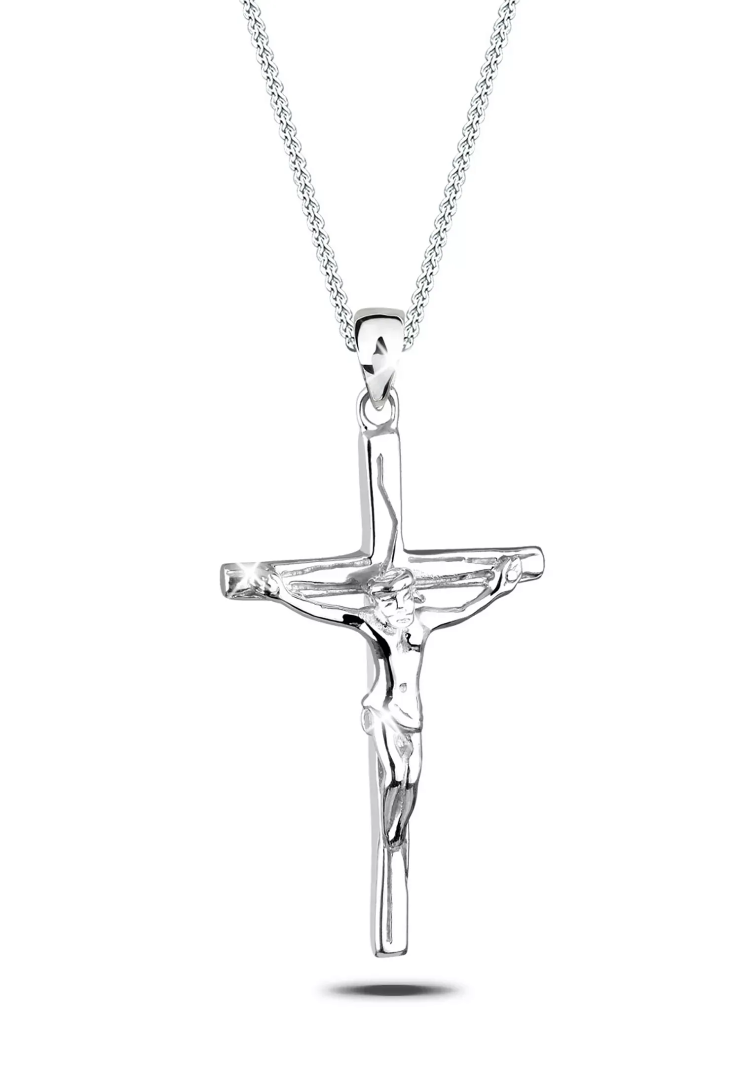 Elli Kette mit Anhänger "mit Anhänger Kreuz Jesus Kruzifix 925 Silber" günstig online kaufen