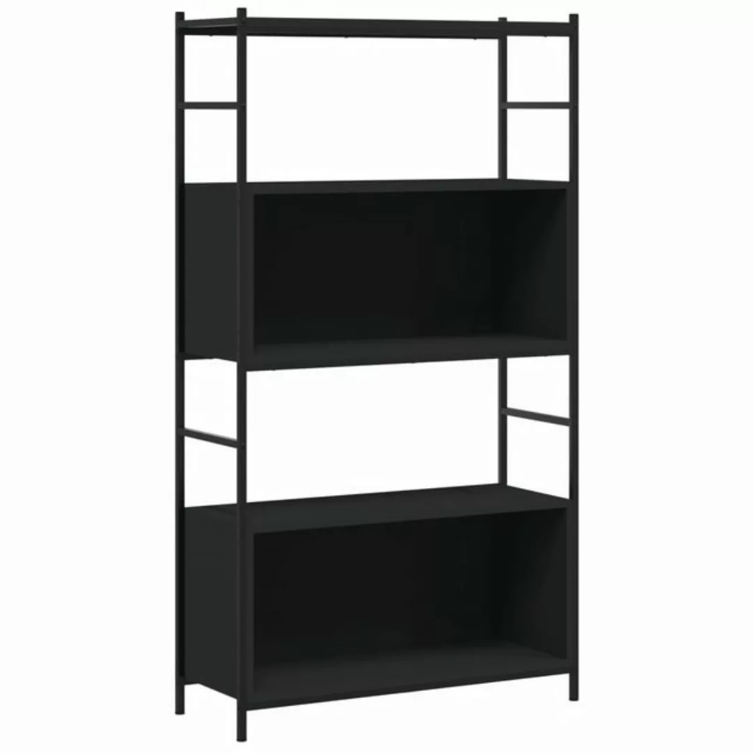 vidaXL Bücherregal Bücherregal Schwarz 80x30x145,5 cm Spanplatte und Eisen günstig online kaufen