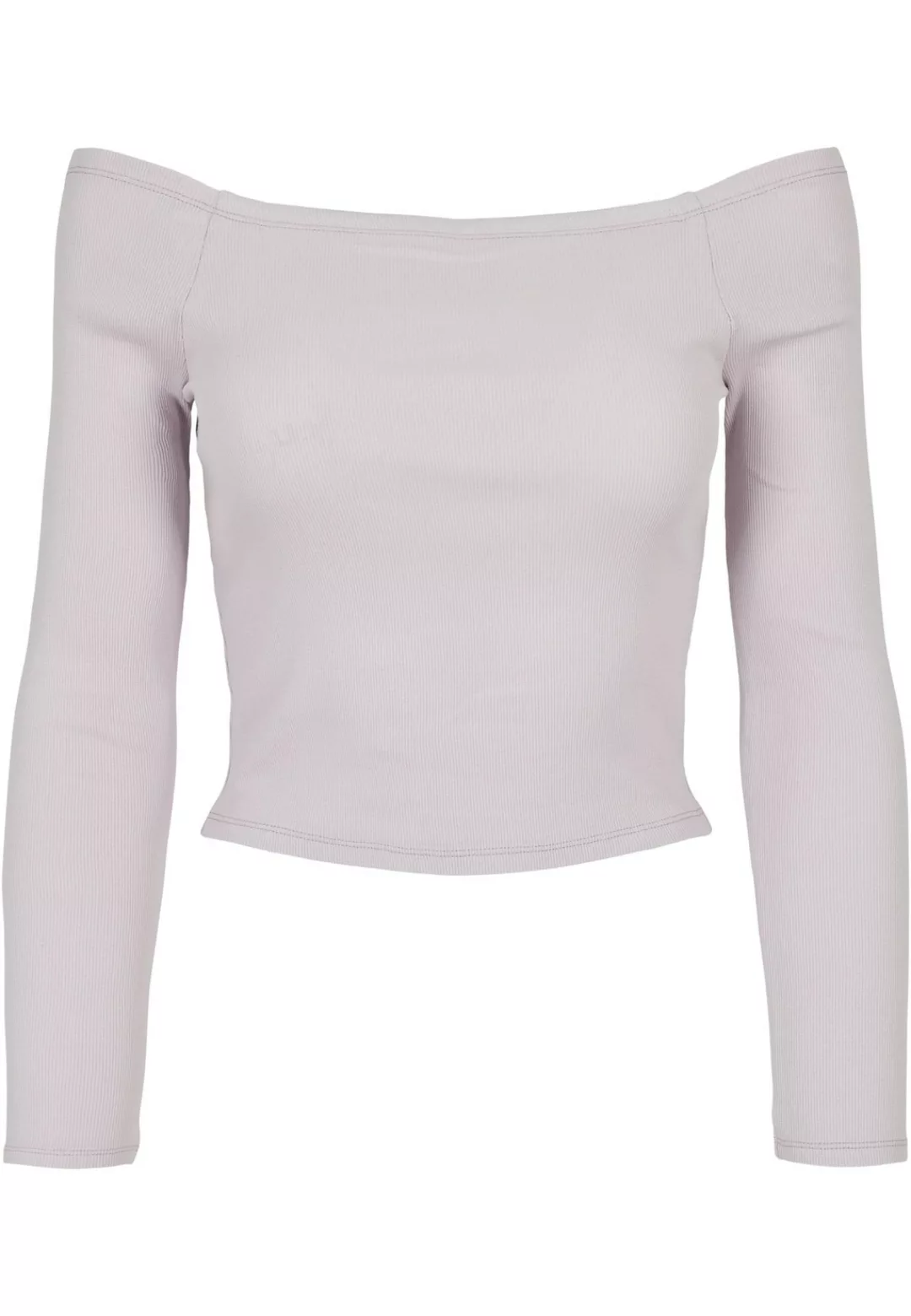 URBAN CLASSICS Langarmshirt "Urban Classics Damen Ladies Off Shoulder Rib L günstig online kaufen