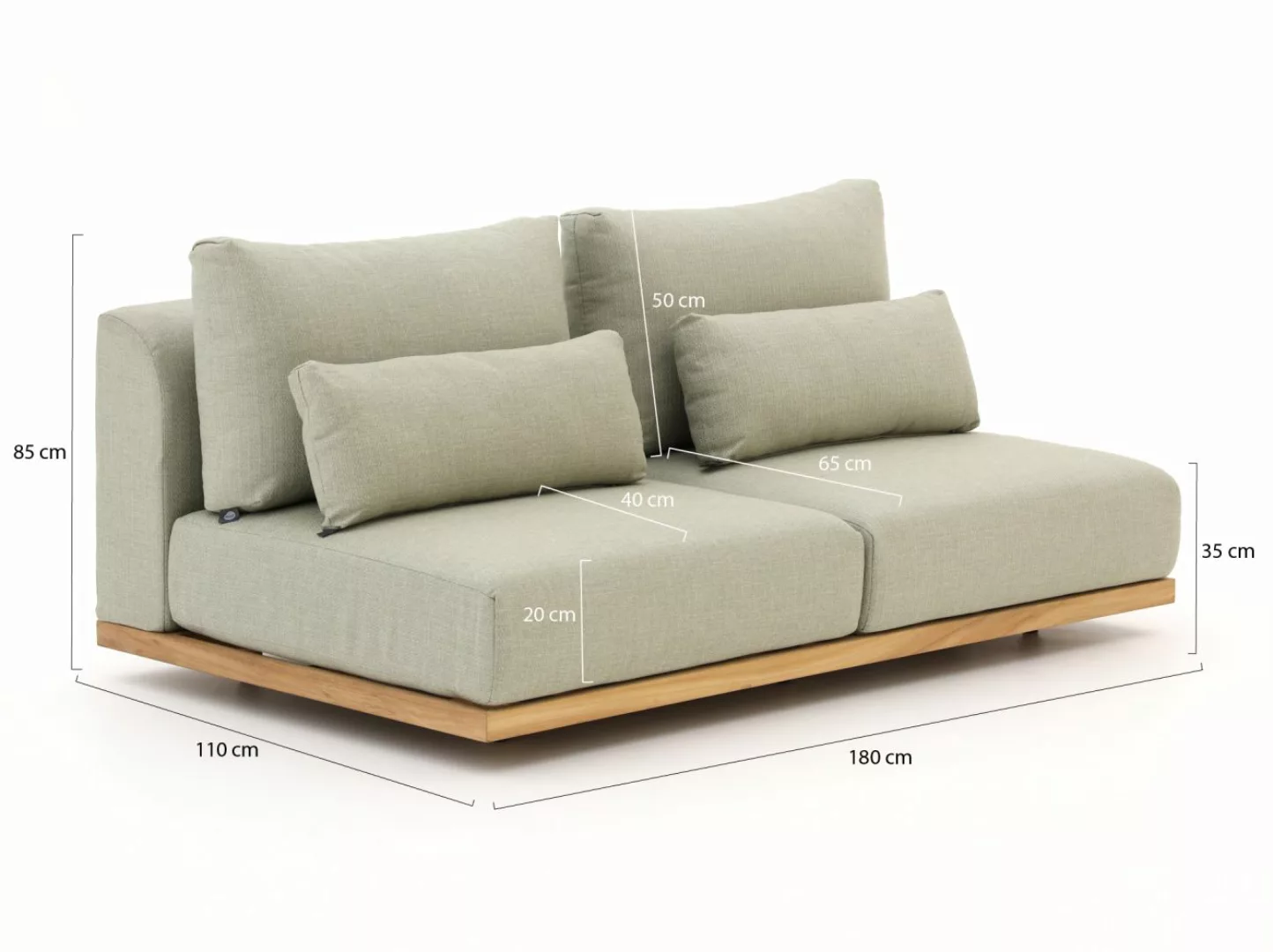 SUNS Aspen Lounge Gartensofa 2-Sitzer links/rechts 180cm günstig online kaufen