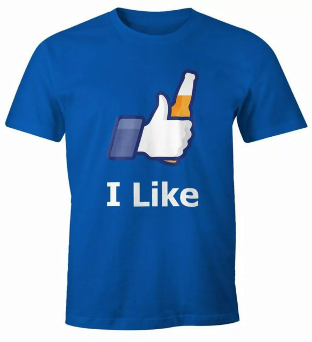 MoonWorks Print-Shirt I like beer Herren T-Shirt Bier Fun-Shirt mit Print günstig online kaufen