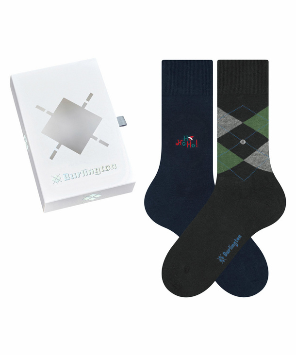 Burlington Everyday X-Mas Herren Socken, 40-46, Mehrfarbig, Argyle, Baumwol günstig online kaufen