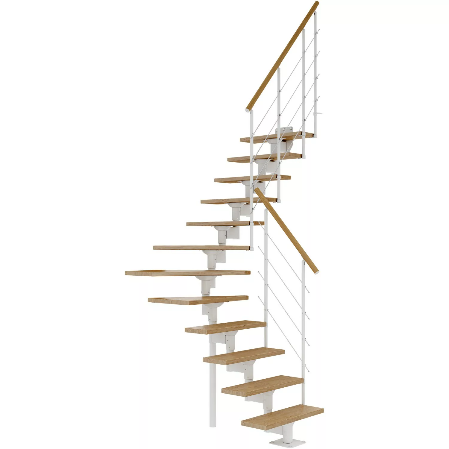 Dolle Mittelholmtreppe Boston 1/4 gewendelt Stufen Eiche Unterkonstruktion günstig online kaufen
