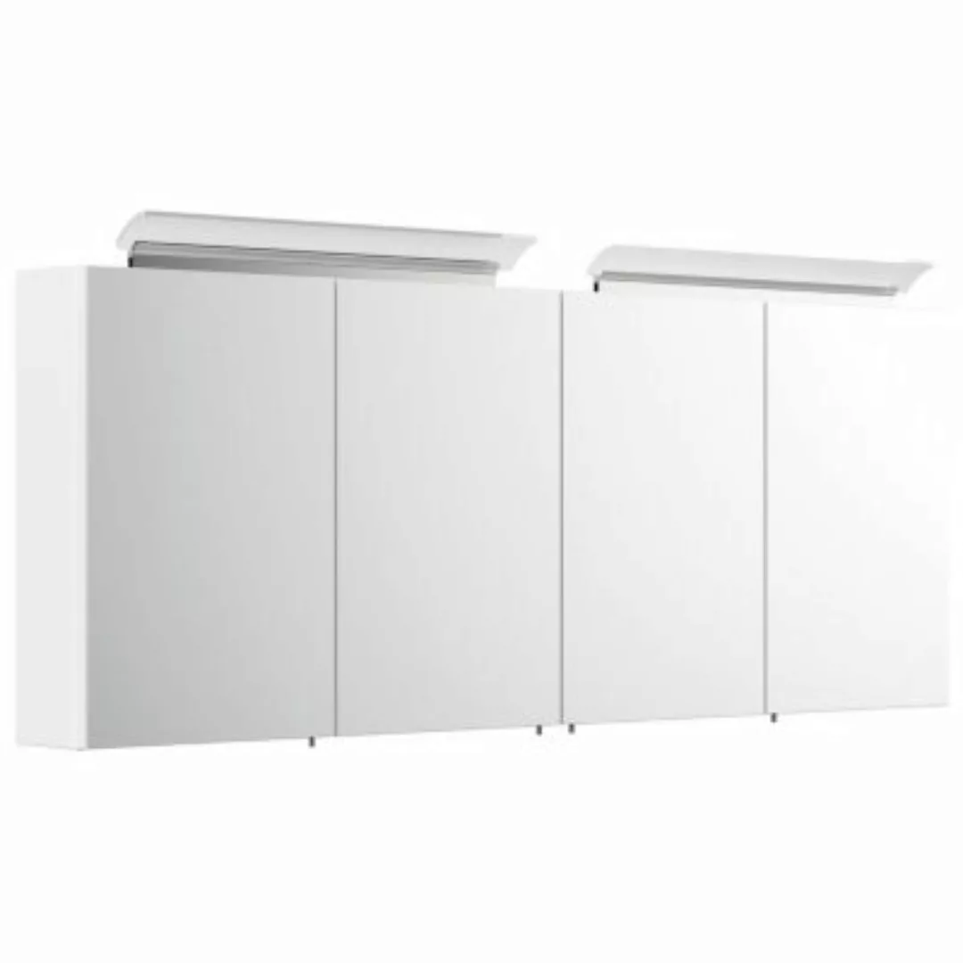 Lomadox Badezimmer Spiegelschrank weiß Hochglanz COLOMA-02  inkl. Design LE günstig online kaufen