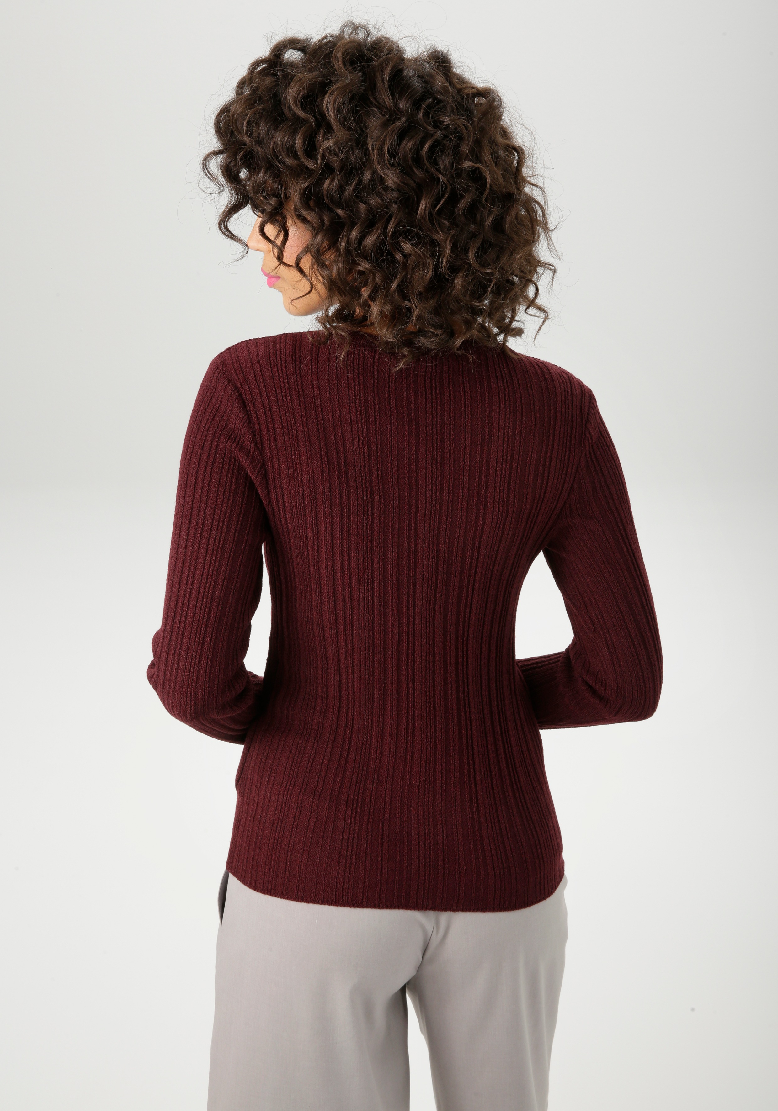Aniston CASUAL Strickpullover, im Ripp-Muster-Mix - NEUE KOLLEKTION günstig online kaufen
