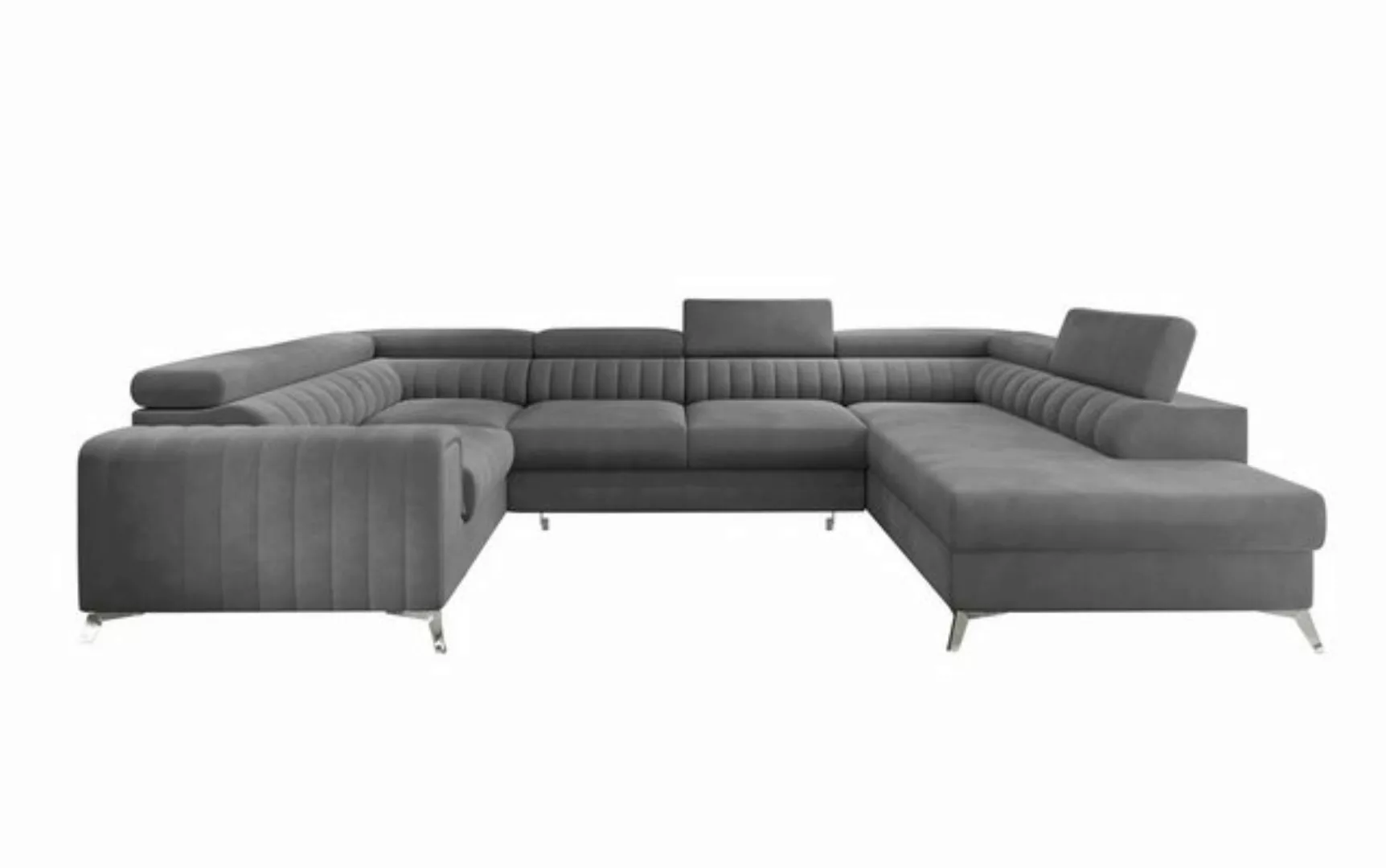 MOEBLO Ecksofa LESTER, Sofa Couch U-Form Polstergarnitur Wohnlandschaft Pol günstig online kaufen