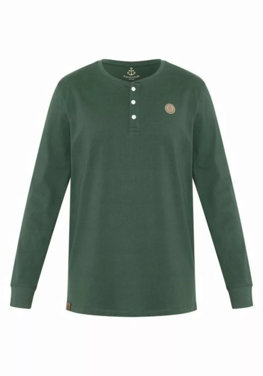 NAVIGATOR Langarmshirt im Henley-Look günstig online kaufen