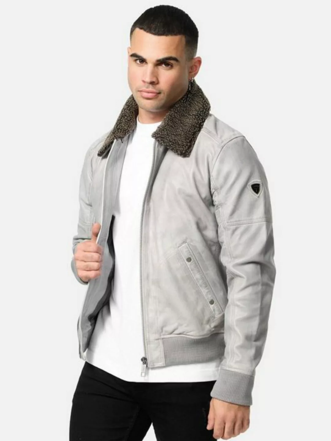 Tazzio Lederjacke A801 mit abnehmbarem Fell günstig online kaufen