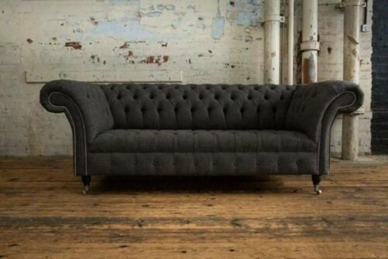 JVmoebel 3-Sitzer Chesterfield Textil Sofa 3 Sitzer Sofa Polster Sofas Desi günstig online kaufen
