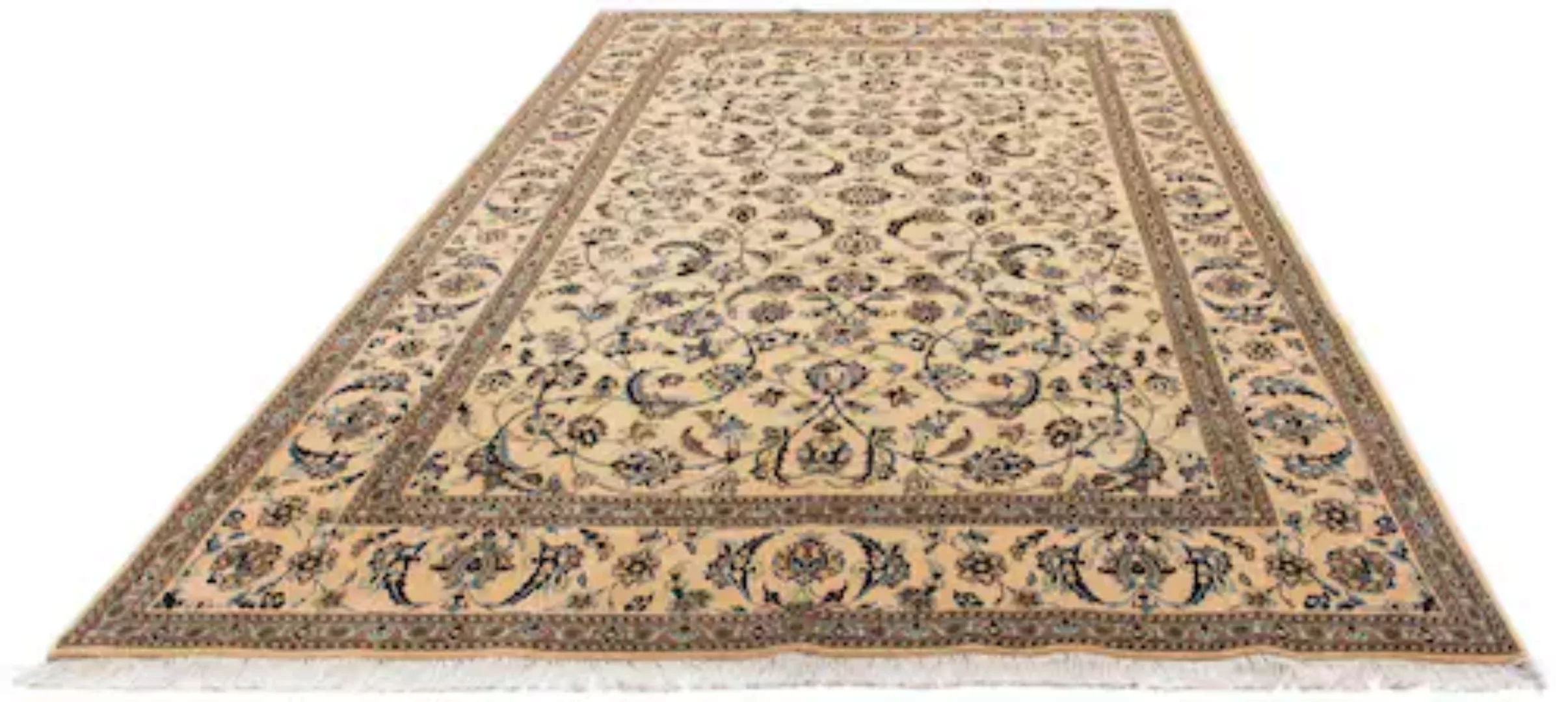 morgenland Wollteppich »Nain 9la Blumenmuster Beige 293 x 198 cm«, rechteck günstig online kaufen