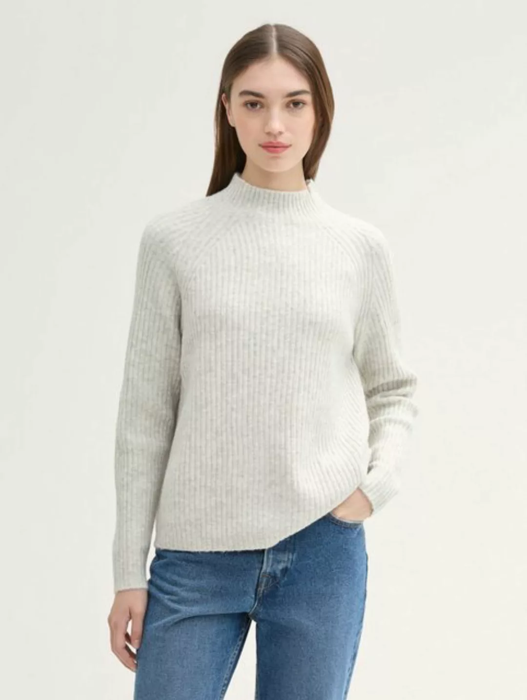 TOM TAILOR Denim Strickpullover Strickpullover mit Stehkragen günstig online kaufen