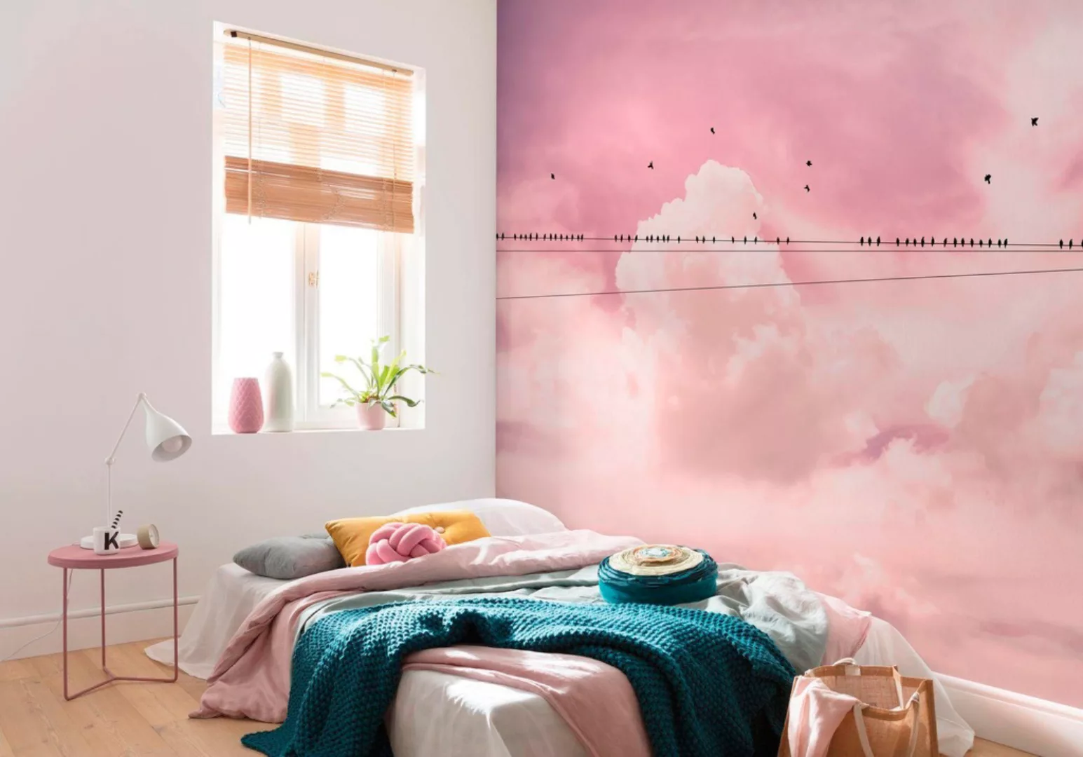 Sanders & Sanders Fototapete Wolken Rosa 400 x 250 cm 612342 günstig online kaufen