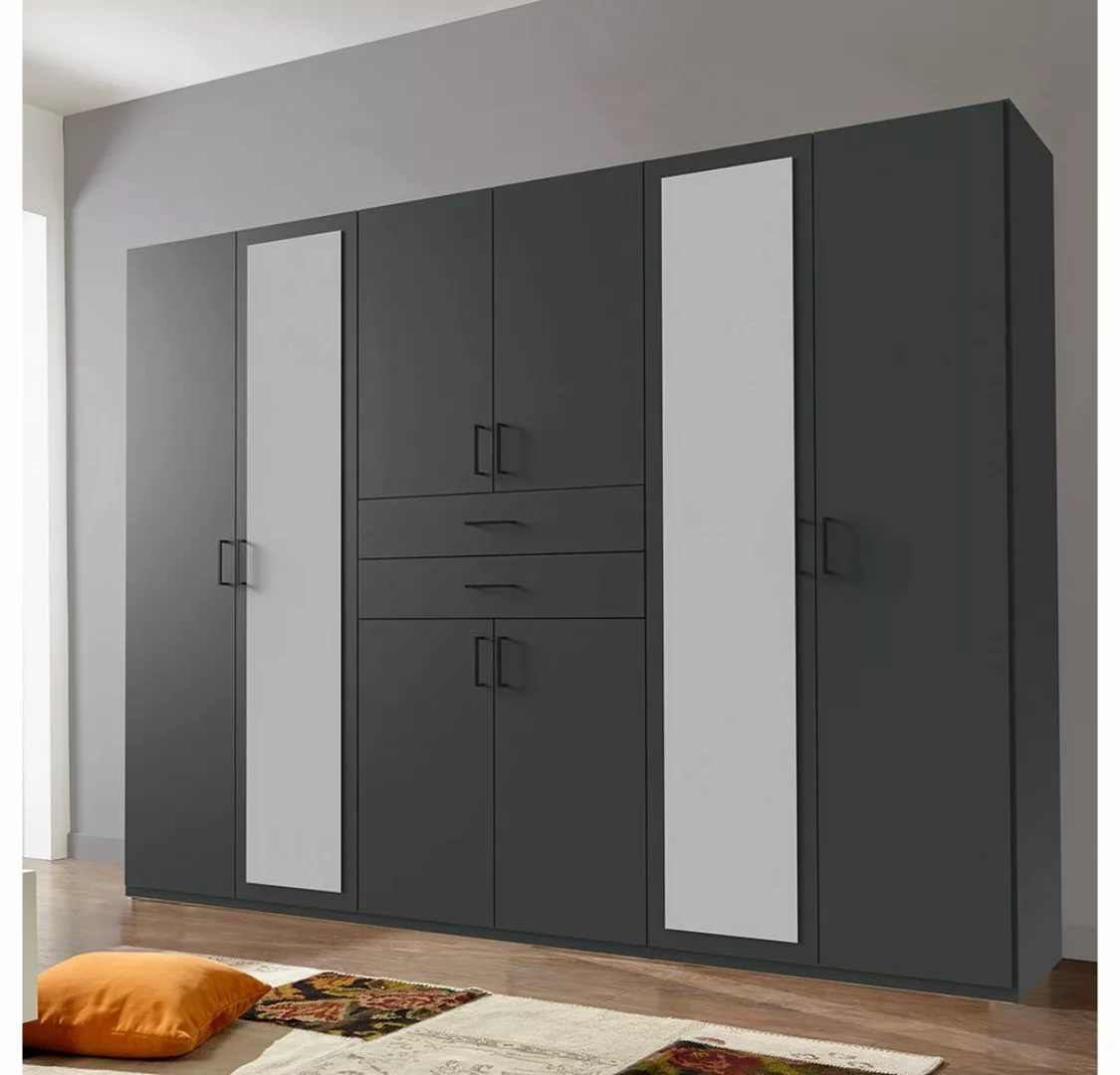 Lomadox Kleiderschrank DUNBAR-43 Drehtürenschrank 273cm, 8 Türen, 2 Schubla günstig online kaufen