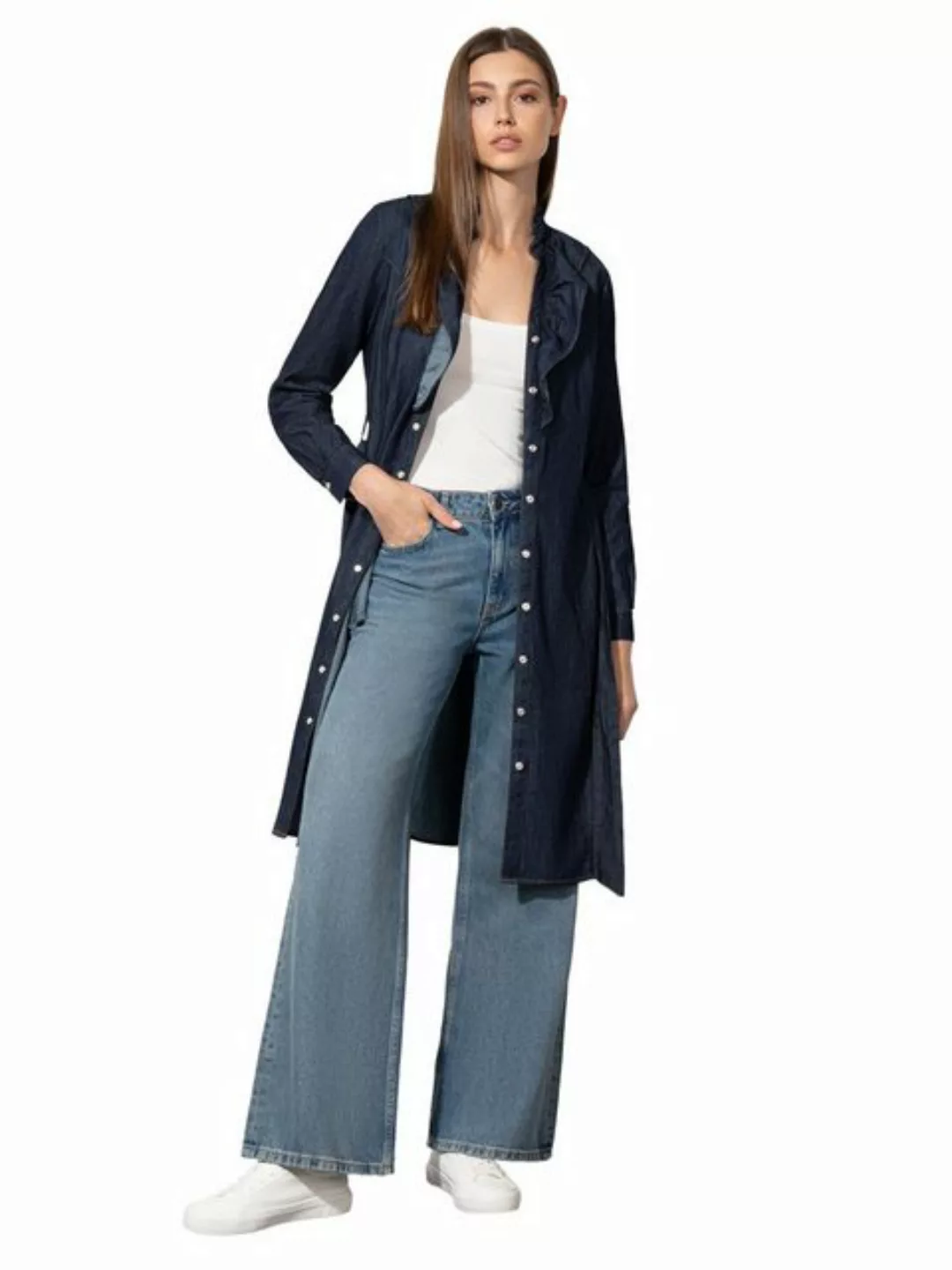 feminines Jeanskleid, dark blue denim günstig online kaufen