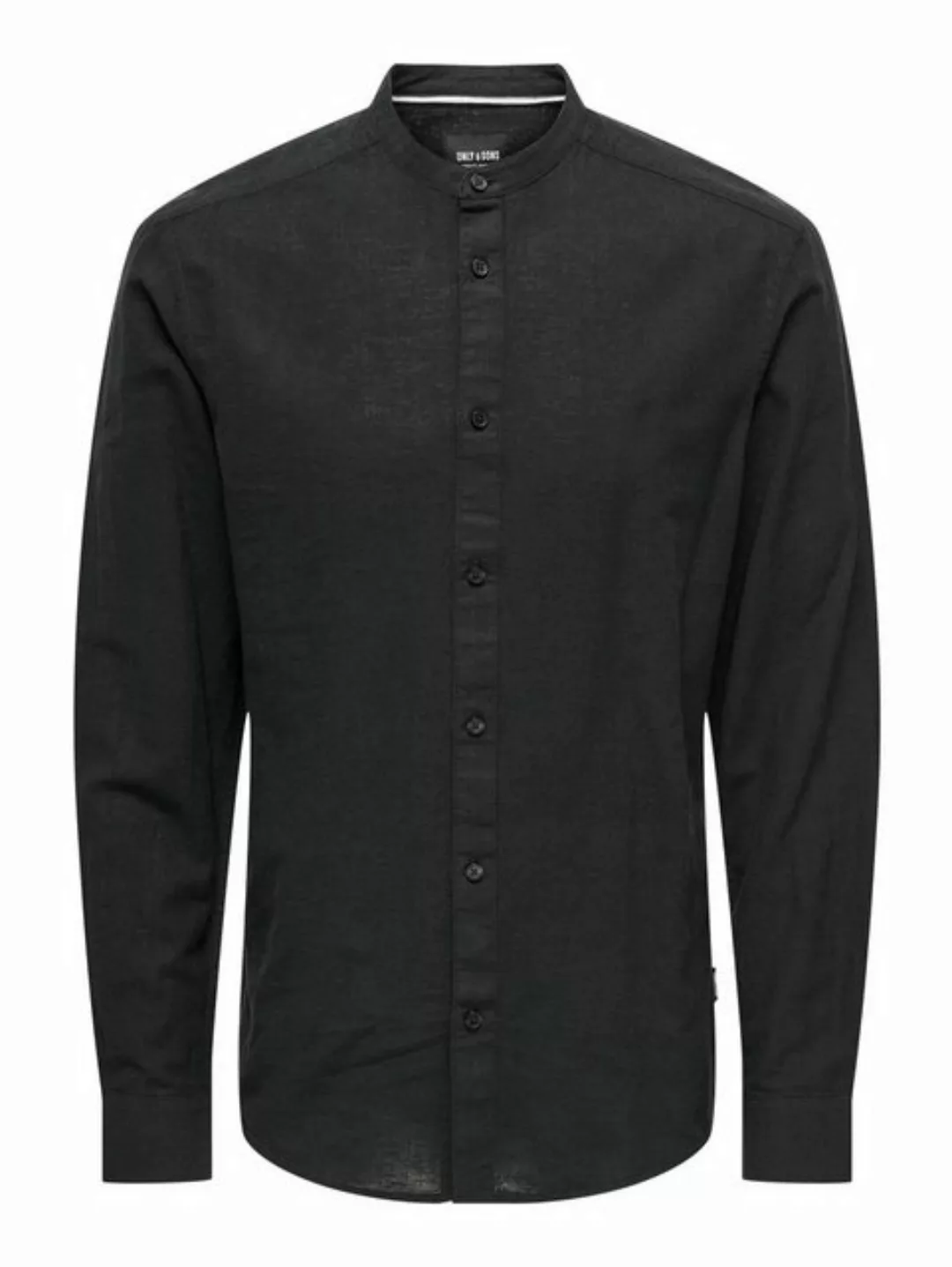ONLY & SONS Langarmhemd Leichtes Leinen Hemd Langarm Slim Fit Shirt ONSCAID günstig online kaufen