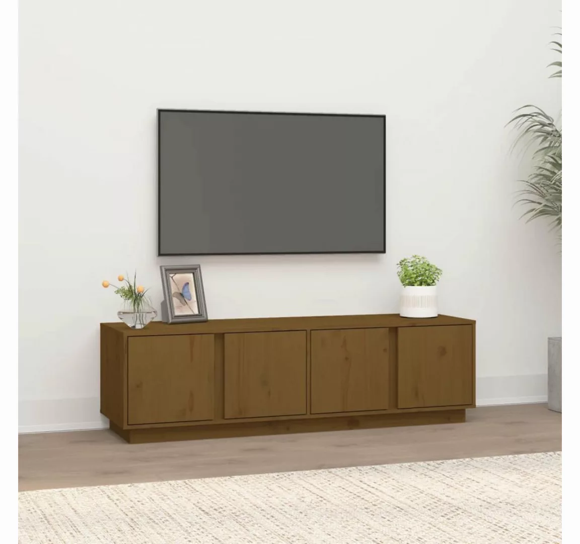 vidaXL TV-Schrank TV-Schrank Honigbraun 140x40x40 cm Massivholz Kiefer Lowb günstig online kaufen