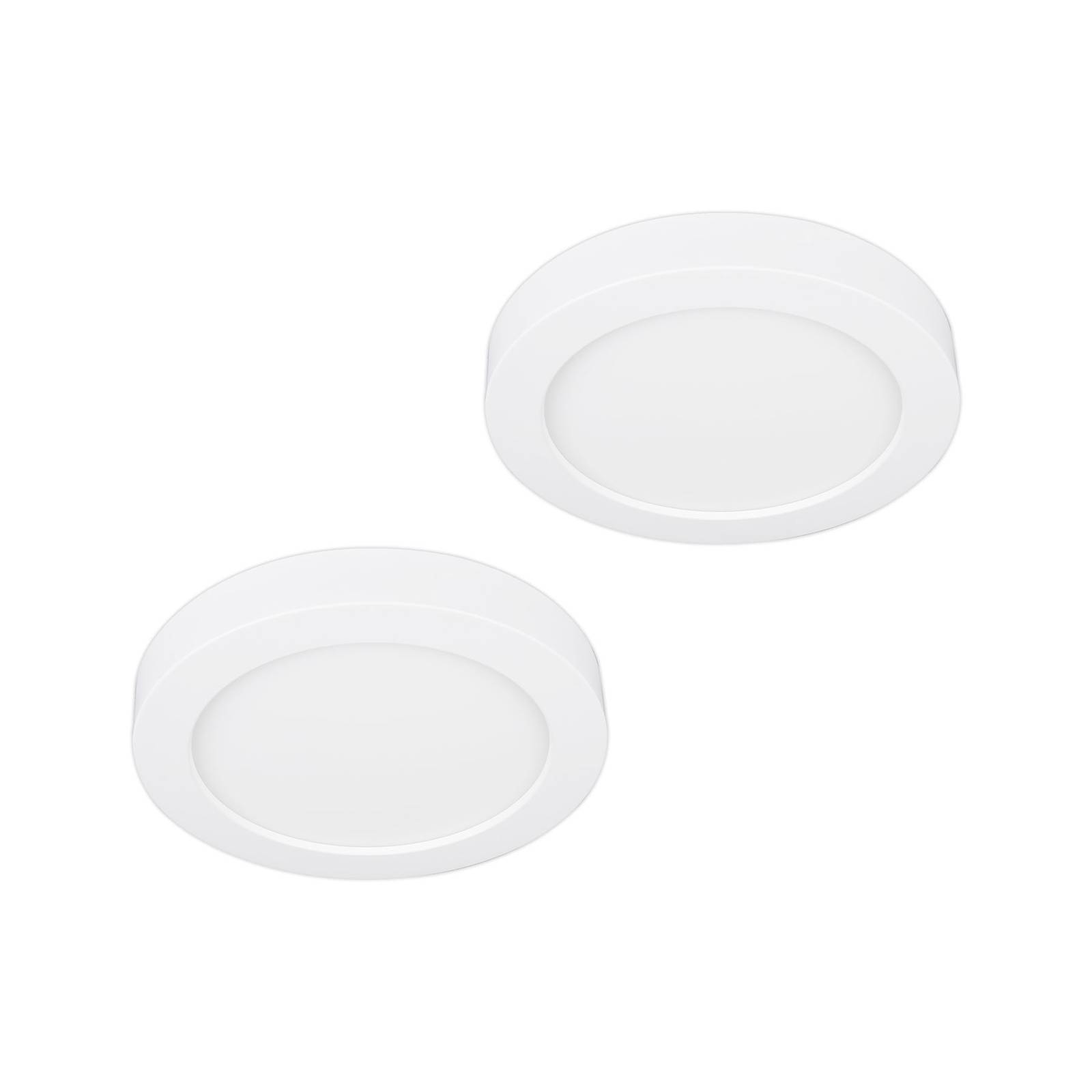 Prios Edwina LED-Deckenlampe weiß 12,2cm 2er-Set günstig online kaufen