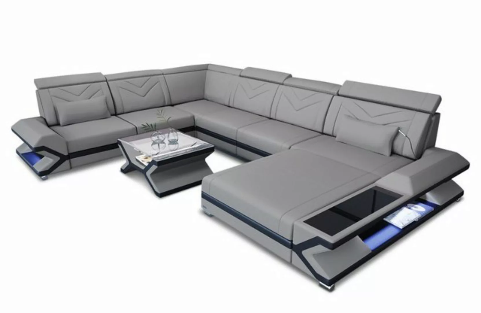 Sofa Dreams Wohnlandschaft Stoffsofa Polster Stoff Couch Napoli XXL U Form günstig online kaufen