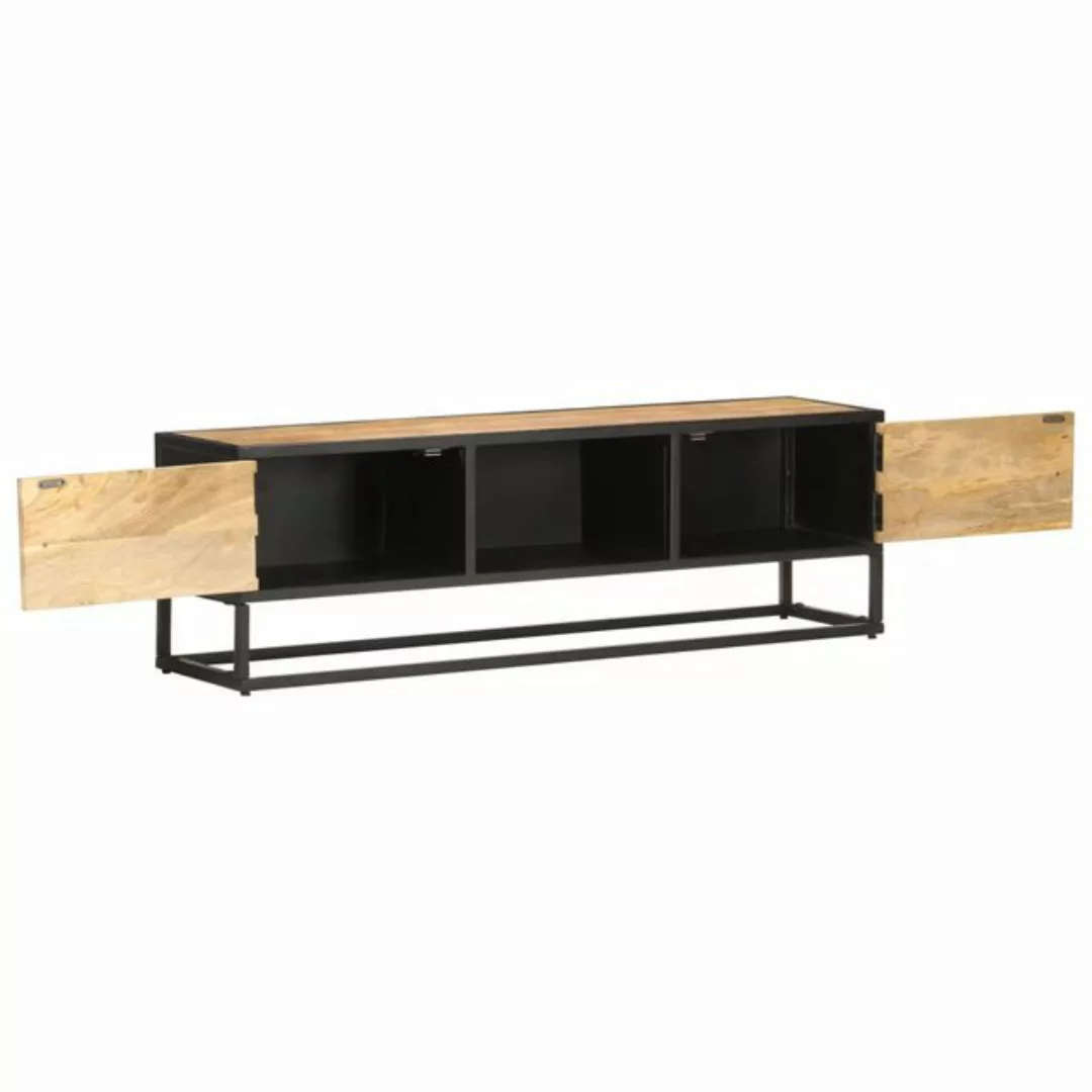 vidaXL TV-Schrank TV-Schrank mit Geschnitzter Tür 130x30x40 cm Raues Mangoh günstig online kaufen