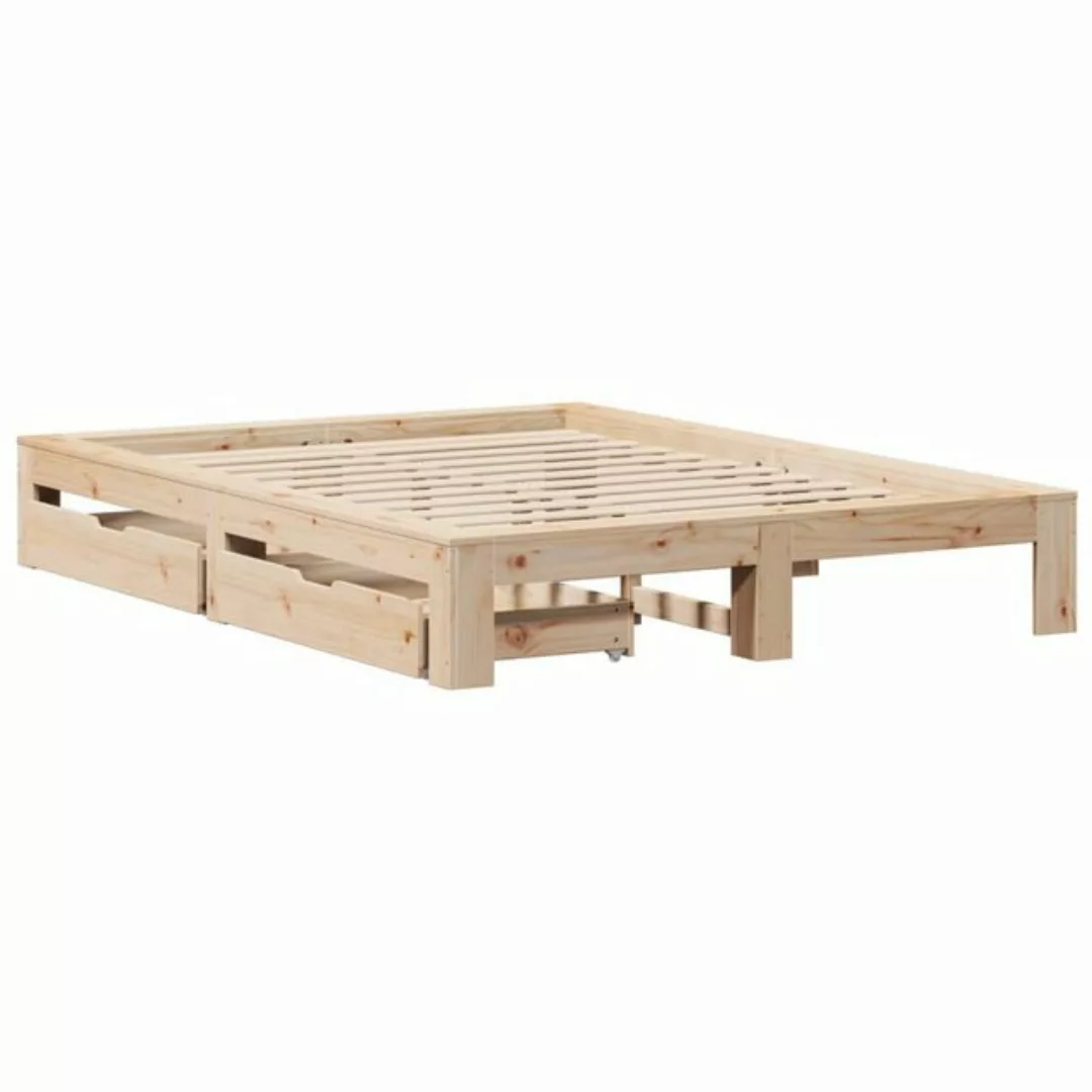 vidaXL Bett Massivholzbett ohne Matratze 140x190 cm Kiefernholz günstig online kaufen