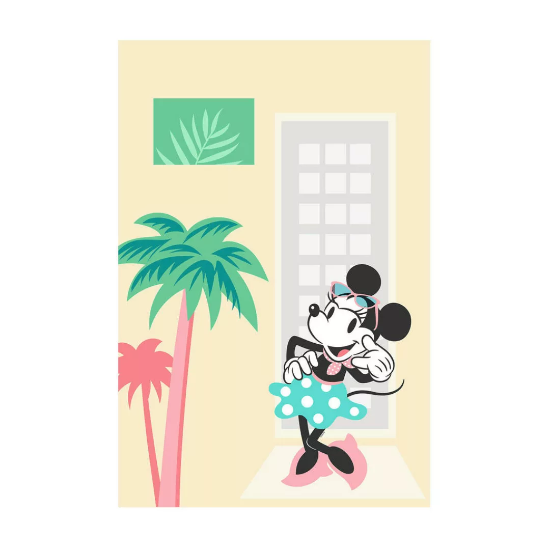 KOMAR Wandbild - Minnie Mouse Palms - Größe: 50 x 70 cm mehrfarbig Gr. one günstig online kaufen