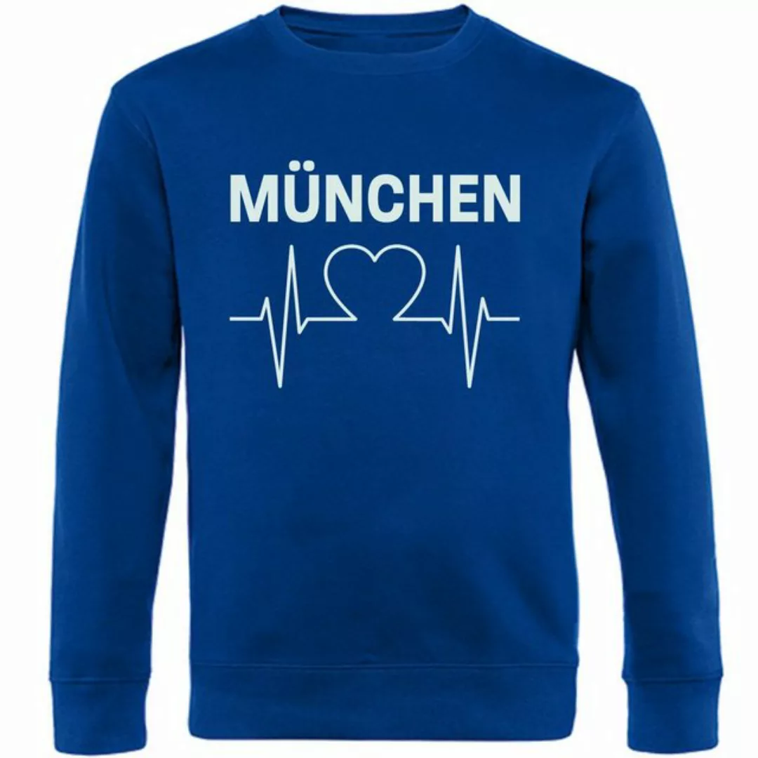 multifanshop Sweatshirt München blau - Herzschlag - Pullover günstig online kaufen