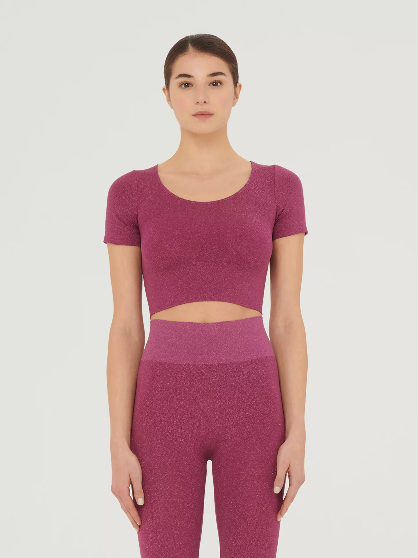 Wolford - Shiny Crop Top, Frau, mineral red/pink, Größe: L günstig online kaufen